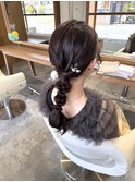 編み下ろしヘア