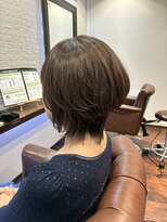 ヘアー サロン アットシュシュ(Hair Salon At'shushu)&nbsp;小顔補正立体カットと縮毛矯正で大人ショートボブ♪