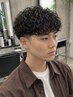 メンズカット+波巻きパーマ ￥12000
