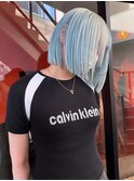 ホワイト　水色　デザインカラー　青　ペールブルー