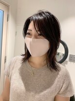 アルト(Alto) 黒髪暗髪小顔前下がり外ハネボブアッシュグレージュ