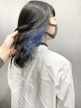 ノラキチジョウジ(NORA KICHIJOJI) 黒髪インナーカラー　波ウェーブで艶感アップ！