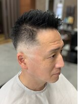 ネクサスアンドコー 浦安店(NEXUS&Co.)&nbsp;アップバングショート×大人スキンフェード<理容室>