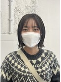 透明感アディクシーカラー×切りっぱなしボブ