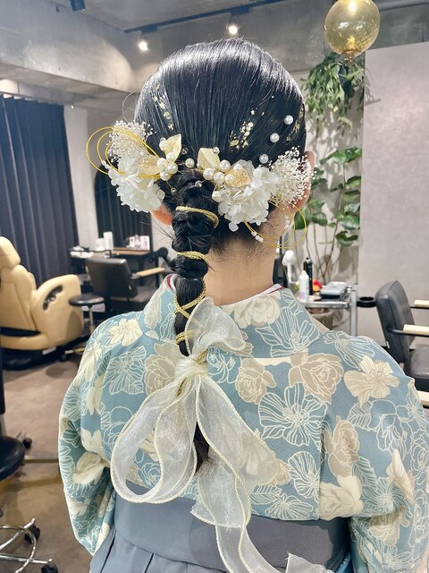 【cres奈佳子】卒業式ヘアアレンジ編み下ろし