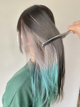 エトランジェ(Etrange) インナーグラデーション/ターコイズ/グレー