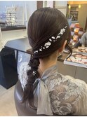 《見附 今町》結婚式 お呼ばれ 編み下ろし シルバー 金箔