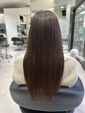 ioLu髪質改善ストレート×髪質改善カラー【六甲道/髪質改善】