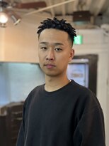 ビーバイエイトジェンツ(Bee by EIGHT GENTS)&nbsp;MEN'S HAIRマッシュウルフアッシュブラックカルマパーマ