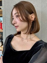 ロンドワン 三宮元町(Lond one)&nbsp;韓国風レイヤーカット/まろやかグレージュ/おくれ毛顔周りカット