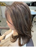 プラスシー(+C)&nbsp;大人の白髪ぼかしハイライト/福岡脱白髪染め/福岡白髪ぼかし