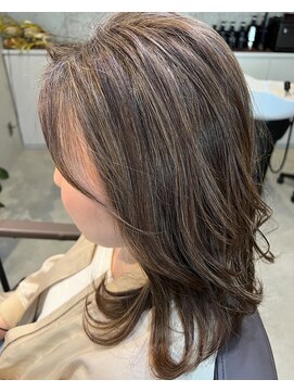 プラスシー(+C) 大人の白髪ぼかしハイライト/福岡脱白髪染め/福岡白髪ぼかし