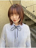 ◎外ハネボブボブウルフワイドバングイメチェンヘアスタイル