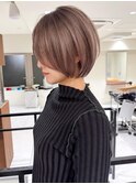 ハイライトバレイヤージュダブルカラーショートカット