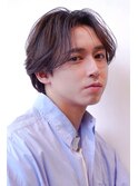 束感モテるツーブロックセンターパートニュアンスパーマ