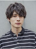 小久保styleフェザーパーマフェザーショートグレーエンドカラー