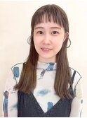 セミロング/オン眉/似合わせ/デザインカット/ショコラブラウン