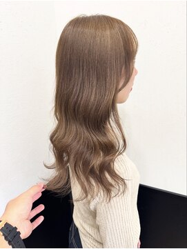 ラグナ(LAGUNA) ブリーチなしダブルカラー/ミルクティーベージュ/ロング/20代