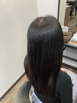 黒髪/地毛カラー白髪染め/グレイカラー/リタッチ/40代50代60代