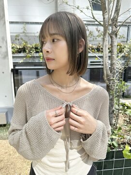 ムード(mood) グレージュ/カーキ/ダブルカラー/ブリーチなしダブルカラー