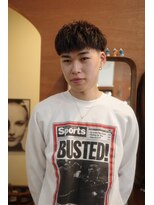 エディ(Edy)&nbsp;メンズ刈り上げスパイキーショートニュアンスパーマ眉毛カット