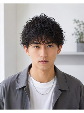 メンズバグズ(MEN's Baguz) 黒髪マッシュツイストスパイラル束感パーマ