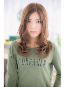 ミック ヘアアンドビューティー 大山店(miq Hair&Beauty) 外国人風無造作カールアシンメトリーオレンジブラウンc1