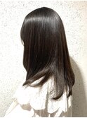 原宿 ストカール ミディアムローレイヤー毛先Cカール 縮毛矯正