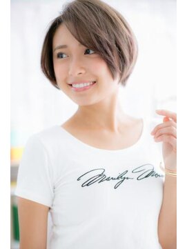 ミック ヘアアンドメイク アップ 駒込店(miq Hair&Make up) ミルクベージュでツヤ感グラマラス前下がりボブa1