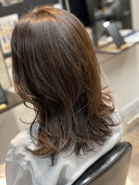 アフィックス ヘア 水天宮前店(affix hair) イアリングカラー×カーキグレージュ　グラデーションカット