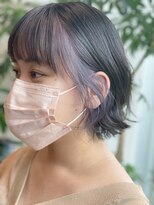 グーフィートーキョー 銀座(Goofy Tokyo)&nbsp;インナーカラー/ぷつっとボブ/シルバーアッシュ/ブリーチ1回