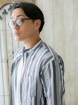 モッズヘアメン 札幌月寒店(mod's hair men) ≪mod's men≫七三オールバック暗髪セミウェットヘアf