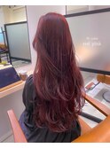 【梅田】ブリーチ1回ありのレッドピンク
