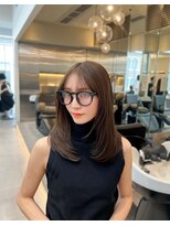 ヌイ 横浜(nui)&nbsp;まろひしがた_前髪マチルダボブピンクベージュ