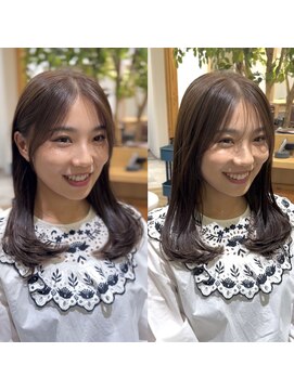 ローネス ギンザ(LONESS ginza) ロングレイヤー 小顔カット 2wayバング 韓国へア 髪質 改善