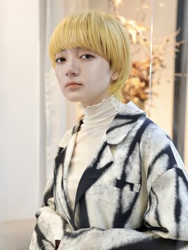 エムスラッシュ ストリートマーケット スマートサロン センター北(M.SLASH) 金髪/ハイトーンカラー/マッシュショート/ウルフ/センター北