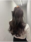レイヤーカット×ピンクブラウン