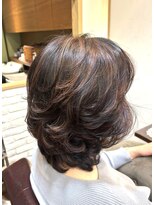 ヘアー グリーン(hair green) ハイライトカラー/エレガントウエーブ/40代50代60代