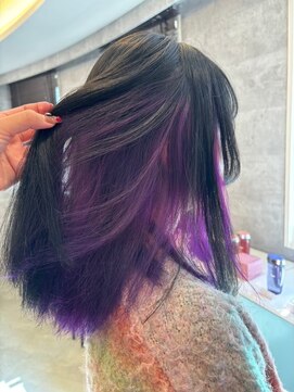 ルーブ トウキョウ(Loob. TOKYO) デザインカラーインナーカラー裾カラーエンドカラーボブウルフ