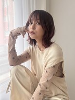 サンクチュアリ ウィズエデン 京橋店(Sanctuary with eden)&nbsp;ボルドーブラウンカラー×くびれボブヘア