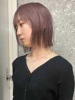 ハイトーンレイヤーボブミディアムレイヤーショートウルフボブ