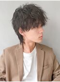 刈り上げセンターパート束感デジタルパーマナチュラルヘア