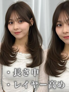 アマトウキョウスマートサロン(AMA TOKYO×Smart Salon) くびれミディアムレイヤー/顔まわりカット/美髪レイヤーカット