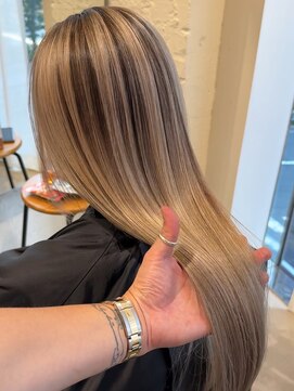 ハーパーズ 渋谷(harpers) コントラストバレイヤージュゴールドベージュ