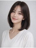 アッシュカラー 顔周りカット 艶髪 髪質改善 透明感カラー