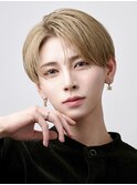 メンズショートシースルーコンマセンターパート