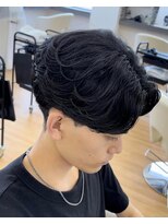 become men's hair 名駅EAST【10月3日 NEW OPEN(予定)】&nbsp;ニュアンスパーマ×センターパート/名古屋/名駅