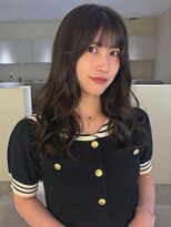 ユニバイリサ 天神大名店(uni by risa)&nbsp;アッシュブラック 顔周りレイヤー 暗髪 髪質改善 ロングヘア