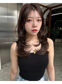 【invitation人気スタイル】小顔見えレイヤー/ハッシュカット