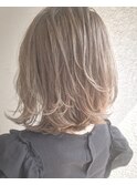 【Marlお客様スタイル】フォギーベージュの抜け感ボブ
